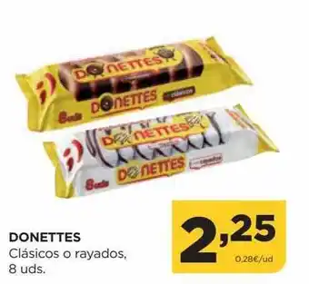 Alimerka Donettes clásicos o rayados, 8 uds. oferta