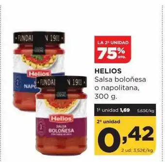 Alimerka Helios salsa boloñesa o napolitana, 300 g oferta