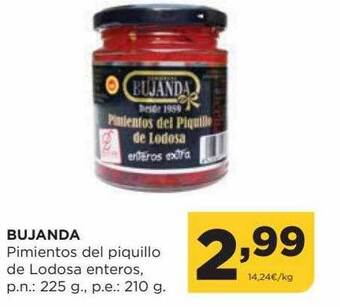 Alimerka Bujanda pimientos del piquillo de lodosa enteros oferta