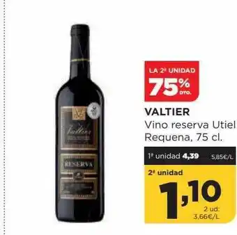 Alimerka La 2a unidad 75% dto. valtier vino reserva utiel requena oferta
