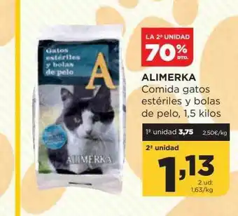 Alimerka La 2a unidad 50% alimerka comida gatos estériles y bolas de pelo oferta