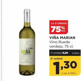 Alimerka La 2a unidad 75% dto. viña marian vino rueda verdejo oferta