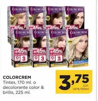 Alimerka Colorcrem tintes o decolorante color & brill oferta