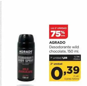 Alimerka La 2a unidad 75% dto agrado desodorante wild chocolate oferta