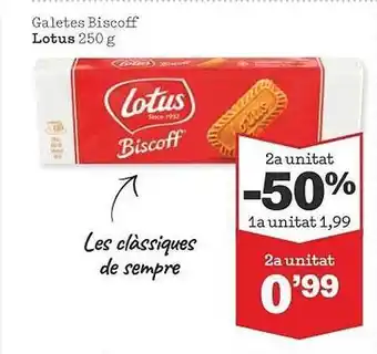 Sorli 2a unitat -50% galetes biscoff lotus oferta