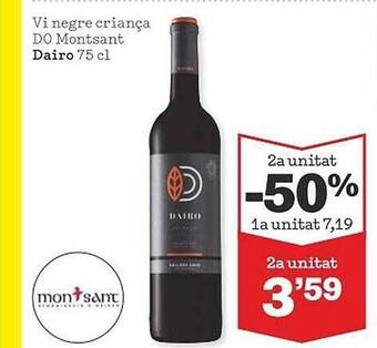 Sorli 2a unitat -50% vi negre criança do montsant dairo oferta