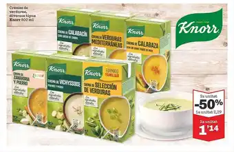 Sorli 2a unitat -50% cremes de verdures diversos tipus knorr oferta