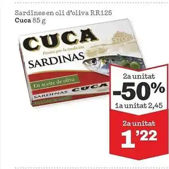 Sorli 2a unitat -50% sardines en oli d'oliva rr125 cuca oferta