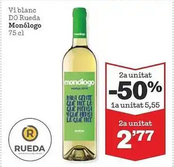 Sorli 2a unitat -50% vi blanc do rueda monólogo oferta