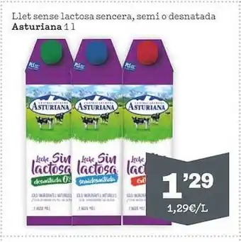 Sorli Llet sense lactosa sencera semi o desnatada asturiana oferta