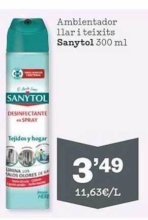 Sorli Ambientador llar i teixits sanytol oferta