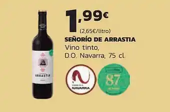 Supermercados Lupa Señorío de arrastia vino tinto d.o. navarra oferta