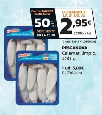 Supermercados Lupa Pescanova calamar limpio oferta