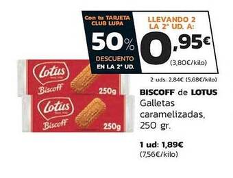 Supermercados Lupa Biscoff de lotus galletas caramelizadas oferta