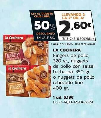 Supermercados Lupa La cocinera fingers de pollo oferta