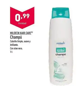 ALDI Mildeen hair care champú oferta