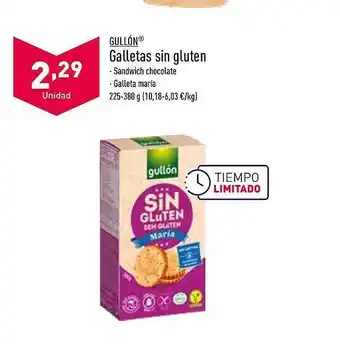ALDI Gullón galletas sin gluten oferta