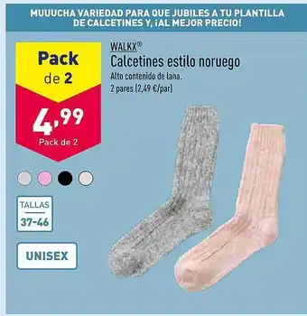 ALDI Walkx calcetines estilo noruego oferta