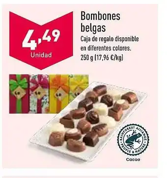 ALDI Bombones belgas oferta