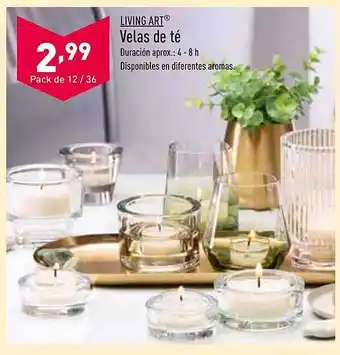 ALDI Living art velas de té oferta