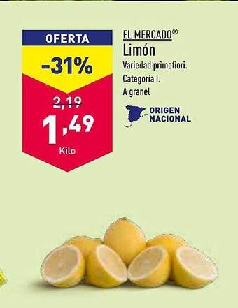 ALDI El mercado limón oferta