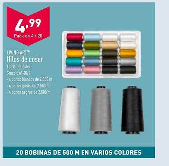 ALDI Living art hilos de coser oferta