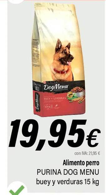 Cash Ifa Alimento perro purina dog menu buey y verduras oferta