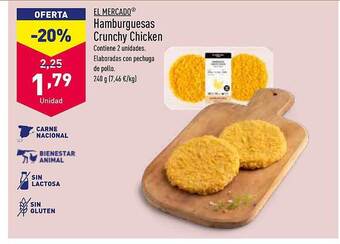 ALDI El mercado hamburguesas crunchy chicken oferta