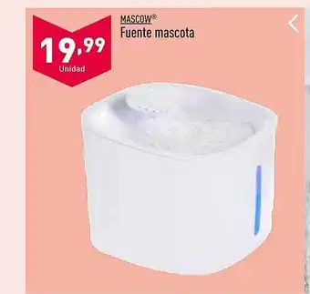 ALDI Mascow fuente mascota oferta