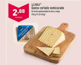 ALDI La tabla queso cortado semicurado oferta