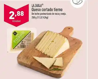 ALDI La tabla queso cortado tierno oferta