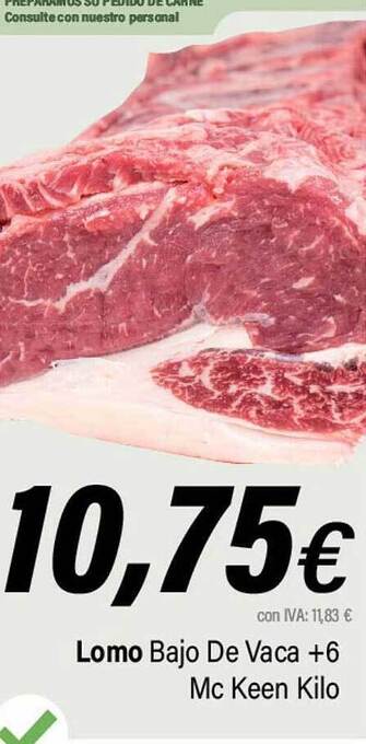 Cash Ifa Lomo bajo de vaca 6+ mc keen kilo oferta