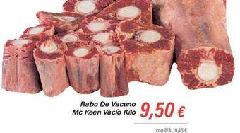 Cash Ifa Rabo de vacuno mc keen vacío kilo oferta
