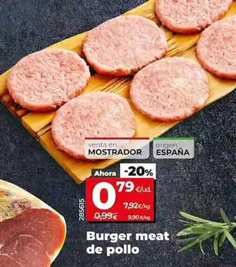 Dia Burger meat de pollo oferta