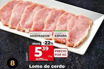 Dia Lomo de cerdo oferta