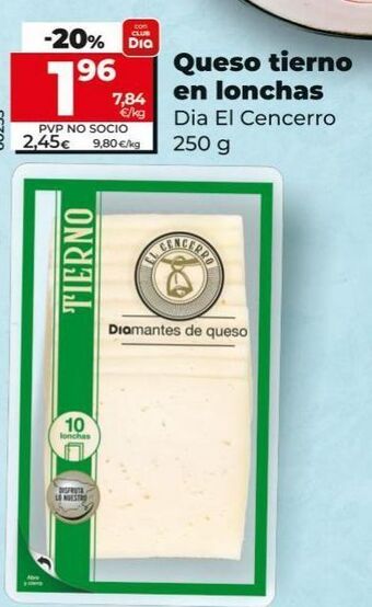 Maxi Dia Queso tierno en lonchas oferta