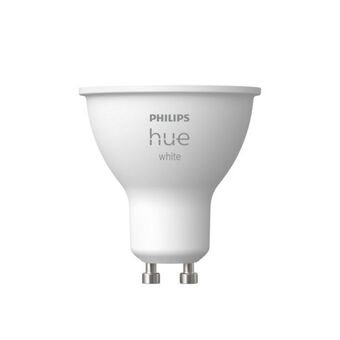 MediaMarkt Bombilla inteligente - philips hue gu10, luz blanca cálida, 4.3 w, compatible con alexa y google home, blanco oferta