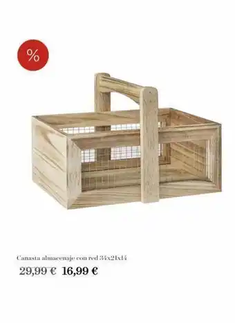 Muy Mucho % canasta almacenaje con red 34x21x14 29,99 € 16,99 € oferta