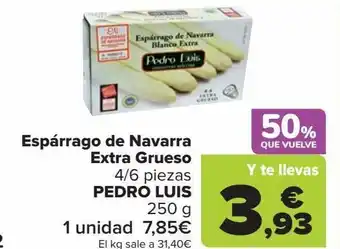 Carrefour Espárrago de navarra extra grueso pedro luis oferta