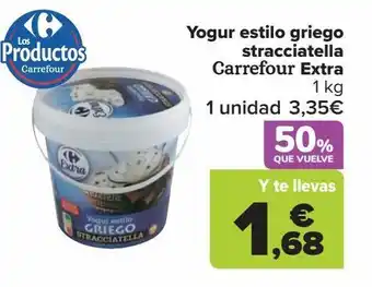 Carrefour Yogur estilo griego stracciatella carrefour extra oferta