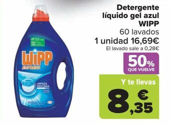 Carrefour Detergente líquido gel azul wipp oferta
