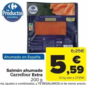 Carrefour Salmón ahumado carrefour extra oferta