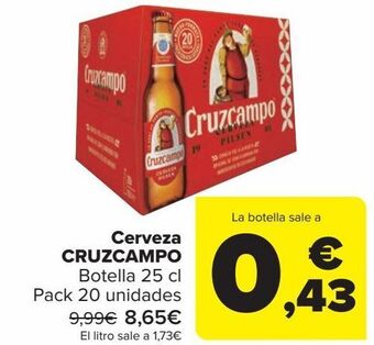 Carrefour Cerveza cruzcampo oferta
