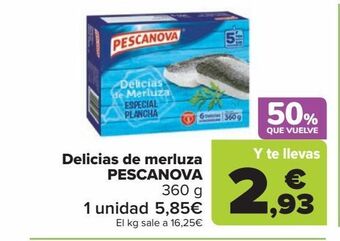 Carrefour Delicias de merluza pescanova oferta