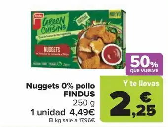 Carrefour Nuggets 0% pollo findus oferta