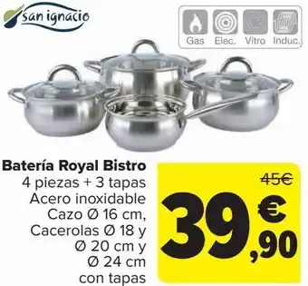 Carrefour Batería royal bistro oferta