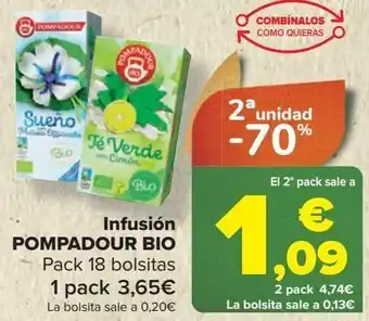 Carrefour Infusión pompadour bio oferta
