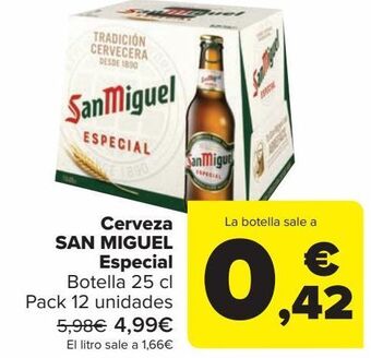 Carrefour Cerveza san miguel especial oferta