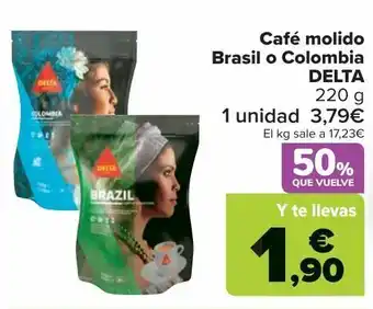 Carrefour Café molido brasil o colombia delta oferta