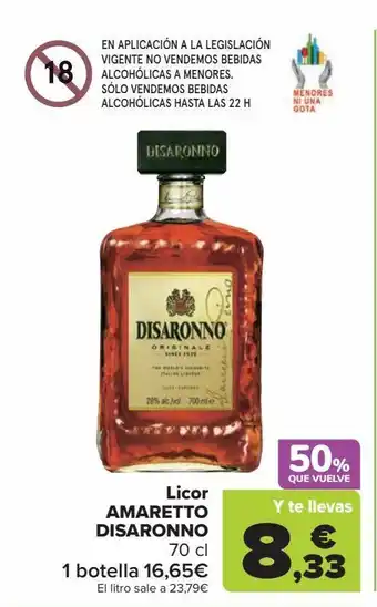 Carrefour Licor amaretto disaronno oferta